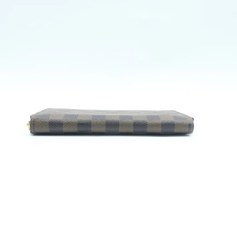 100% Authentic Louis Vuitton Zippy Brown Damier Ebene  leather Wallet - Picture 5 of 12